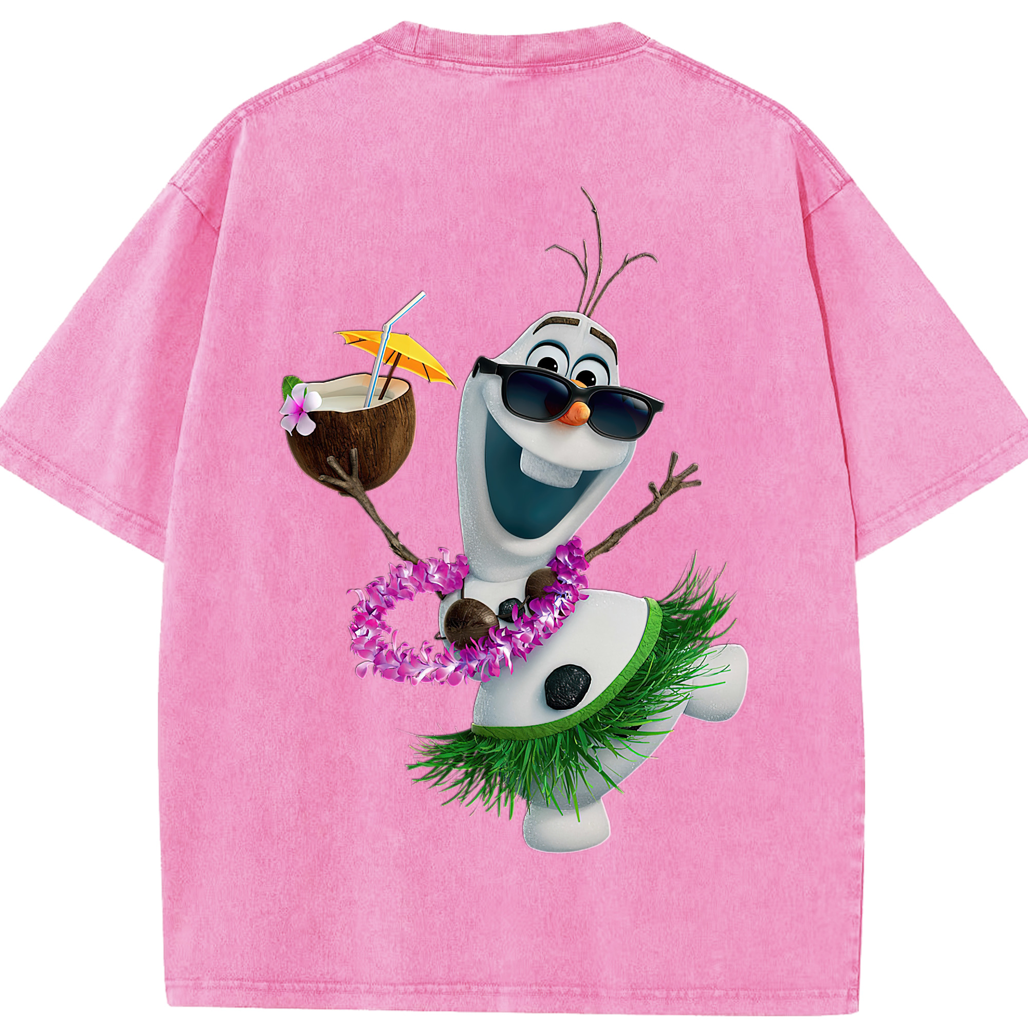 （画像用） アナと雪の女王 アンナ エルサ Frozen Anna Elsa 綿100% ヴィンテージ風 半袖Tシャツ（背面プリント）